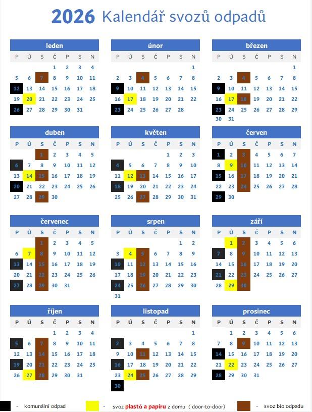 Svozový kalendář